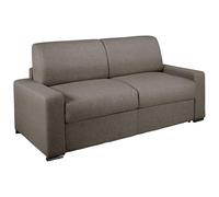 Vente-unique - Canapé 3 Places Convertible Express en Tissu chiné Anthracite - Couchage 140 cm - Matelas 18 cm avec mémoire de Forme CALITO