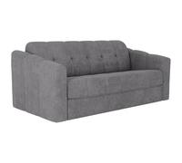 Vente-unique - Canapé 3 Places Convertible Express en Tissu texturé Gris - Couchage Lattes Larges 140 cm - Matelas 18 cm - DARIELO