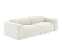 Canapé 3 places en tissu bouclette blanc POGNI de Maison Céphy