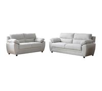 Vente-unique - Canapé 3 Places et 2 Places en Tissu Beige Manoa