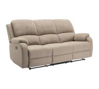 Vente-unique-Canapé 3 Places Relax en Microfibre Taupe Brody