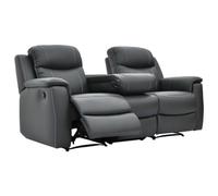 Vente-unique - Canapé 3 Places Relax Evasion en Cuir - Gris