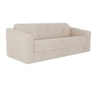 Vente-unique - Canapé 4 Places Convertible Express en Tissu texturé Beige - Couchage Lattes Larges 160 cm - Matelas 22 cm avec mémoire de Forme - DARIELO