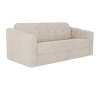 Vente-unique - Canapé 4 Places Convertible Express en Tissu texturé Beige - Couchage Lattes Larges 160 cm - Matelas 14 cm - DARIELO