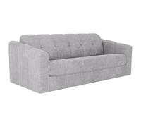 Vente-unique - Canapé 4 Places Convertible Express en Tissu texturé Gris Clair - Couchage Lattes Larges 160 cm - Matelas 14 cm - DARIELO