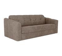 Vente-unique - Canapé 4 Places Convertible Express en Tissu texturé Taupe - Couchage Lattes Larges 160 cm - Matelas 14 cm - DARIELO