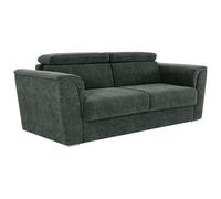 Vente-unique - Canapé 4 Places Convertible Express en Tissu texturé Vert - Couchage 160 cm - Matelas 18 cm - RIZORA