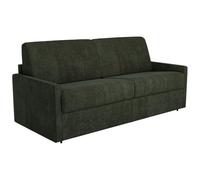 Vente-unique - Canapé 4 Places Convertible Express en Tissu Vert Sapin - Couchage 160 cm - Matelas 18 cm CALIFE