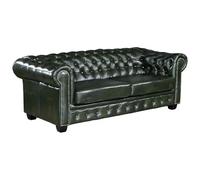 Vente-unique - Canapé Chesterfield 3 Places Brenton 100% Cuir de Buffle - Vert Empire