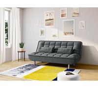 Vente-unique - Canapé clic-clac - MISHAN - 3 Places - Microfibre - Gris
