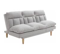 Vente-unique - Canapé clic-clac - PALOBU - 3 Places - Polyester - Gris Clair