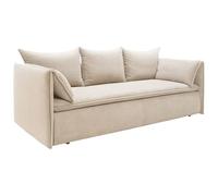 Vente-unique - Canapé Convertible 3 Places en Velours côtelé Fines côtes Beige Teodora