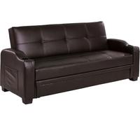 Vente-unique - Canapé Convertible clic clac en Simili Mirella - Marron - 3 Places