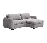 Canapé d'angle convertible et réversible en tissu chiné gris MONAVI