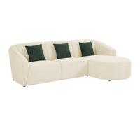 Vente-unique - Canapé d'angle Droit en Tissu Beige texturé NETOMIA