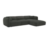 Vente-unique - Canapé d'angle Droit en Tissu Chenille Vert CAMILIO de Maison Céphy