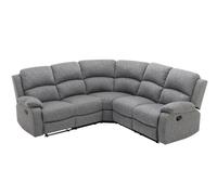 Canapé d'angle relax en tissu chiné gris RIETI