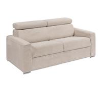Vente-unique - Canapé-lit 4 Vizir - Velours - Beige