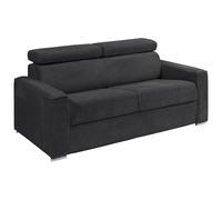 Vente-unique - Canapé-lit 4 Vizir - Velours - Gris
