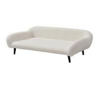 Vente-unique - Canapé pour Animaux en Tissu Bouclette et piétement métal - L.99 x P. 61 cm - Blanc créme - ZOLIA