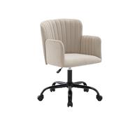 Vente-unique - Chaise de Bureau - Tissu - Beige - Hauteur réglable - TOARA
