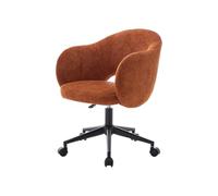 Chaise de bureau en Tissu texturé - Terracotta - ACACILIO