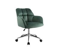 Vente-unique - Chaise de Bureau - Velours - Vert - Hauteur réglable - PEGA