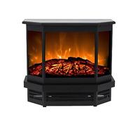 Vente-unique - Cheminée électrique poêle ETNA - L55.8 x P22.5 x H51.6 cm - Noire