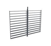 Vente-unique - Claustra Brise Soleil orientable en Aluminium pour pergola bioclimatique Anthracite - L2,78 x H2,2 m - BOLSENA