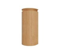 Vente-unique - Colonne de Salle de Bain Arrondie Suspendue en Bois Massif - Naturel Clair - H84 cm - BULMAS