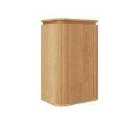 Vente-unique - Colonne de Salle de Bain Suspendue en Bois de frêne - Naturel Clair - H80 cm - LILIKO