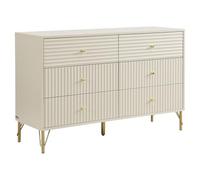 Commode 6 tiroirs - Beige - LOUREO