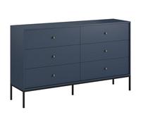 Vente-unique - Commode 6 tiroirs - Bleu - Bogdan