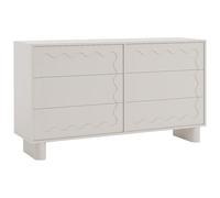 Commode 6 tiroirs - MDF - Beige - ANEZA