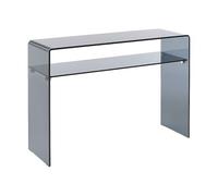 Vente-unique - Console avec 1 Niche en Verre trempé - Anthracite - STILEOS