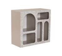 Vente-unique - Console avec 5 niches - Effet marbre Gris - LUELA