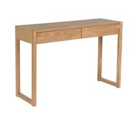 Vente-unique - Console Bureau placage chêne - Coloris : Naturel - NELIZAR - avec Rangement