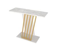Console - Effet marbre blanc et doré - ORSONA