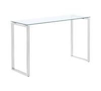 Vente-unique - Console Freya - Verre trempé & métal chromé