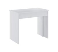 Vente-unique-Console Table Extensible 12 Couverts - 6 rallonges - Blanc - ONEGA