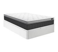Ensemble 140 x 190 cm sommier coffre blanc + matelas hybride ressorts ensachés et surmatelas intégré ép.30cm - GAMIANI de YSMEE