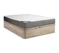Vente-unique - Ensemble 140 x 190 cm sommier Coffre Naturel Clair + Matelas Mousse et Accueil mémoire de Forme 11 Zones ép.22cm - DANEVO de YSMÉE