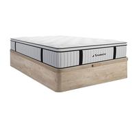 Vente-unique - Ensemble 140 x 190 cm sommier Coffre Naturel Clair + Matelas Ressorts ensachés surmatelas intégré ép.28cm - American Dream de YSMÉE