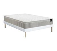 Ensemble 140 x 190 cm sommier tapissier + matelas mousse et gel à mémoire de forme 7 zones ép 22cm - SOMIRA de YSMÉE