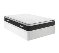 Ensemble 160 x 200 cm sommier coffre blanc + matelas hybride ressorts ensachés et mémoire de forme ép.25cm - ASTRIA Art Collection de YSMEE