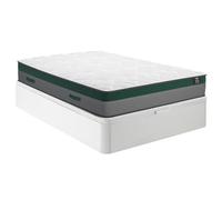 Vente-unique - Ensemble 160 x 200 cm sommier Coffre Blanc + Matelas Ressorts ensachés ép.22cm - Prestige de YSMÉE