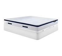 Vente-unique - Ensemble 180 x 200 cm sommier Coffre Blanc + Matelas Hybride Ressorts ensachés ép.30cm - Marquis de Palacio