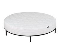 Vente-unique - Ensemble 220 x 220 cm sommier + Matelas Rond ép.25cm - Roma de YSMÉE