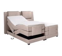 Ensemble complet boxspring tête de lit + sommiers relaxation électrique + matelas + surmatelas - 2 x 80 x 200 cm - Tissu - Beige - CASTEL II de PALACIO