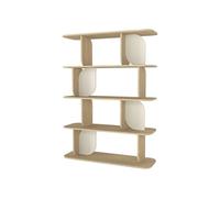 Vente-unique - Etagére avec 4 tablettes - Naturel Clair et Beige - NELERIA